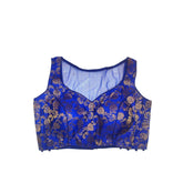 blue colour banarsi designer blouse