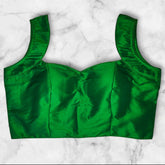 green color sleeveless blouse front design