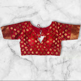 maroon colour banarasi blouse designs