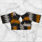 it is a ikkat cotton blouse readymade