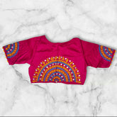 boat neck blouse princess cut with glass sleeves