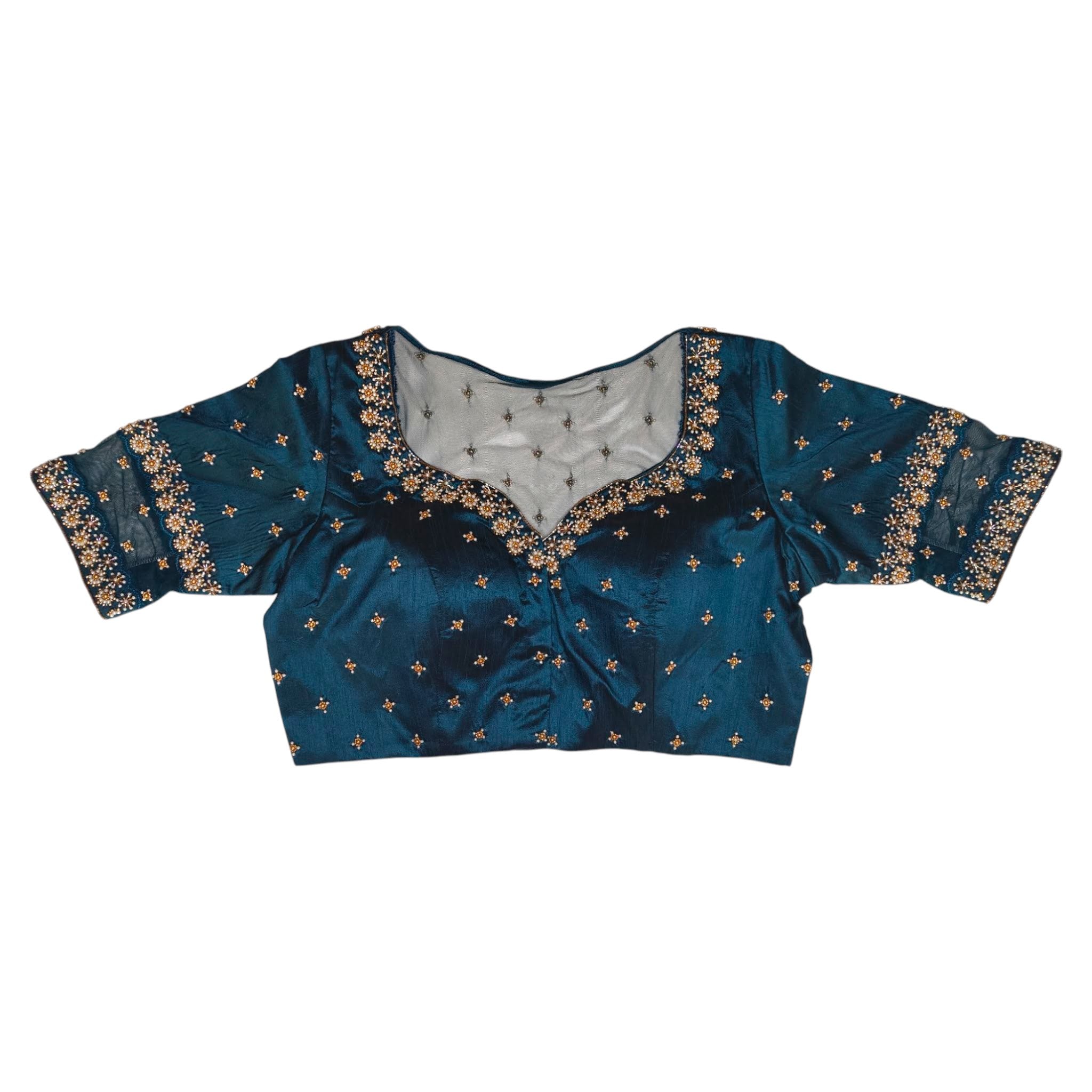 all body zardozi workpadded sabyasachi cut blouse front