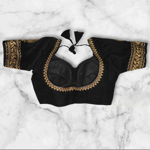 bihitra silk sabyasachi cut blouse back design
