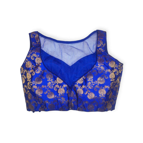sweet heart design with pad banarasi blouse