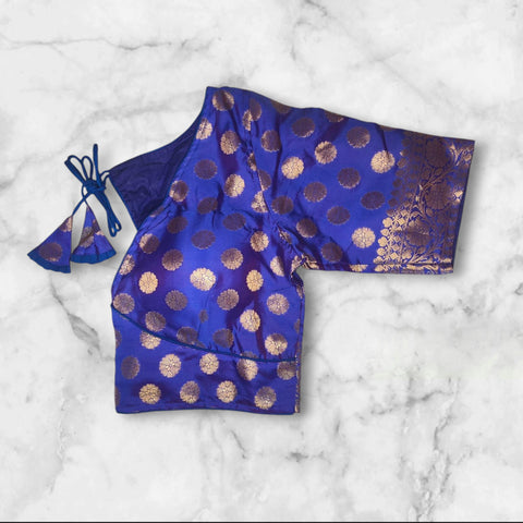 glass sleeves katan banarasi blouse hand design