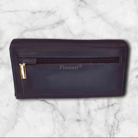 Blue Leather Hand Purse