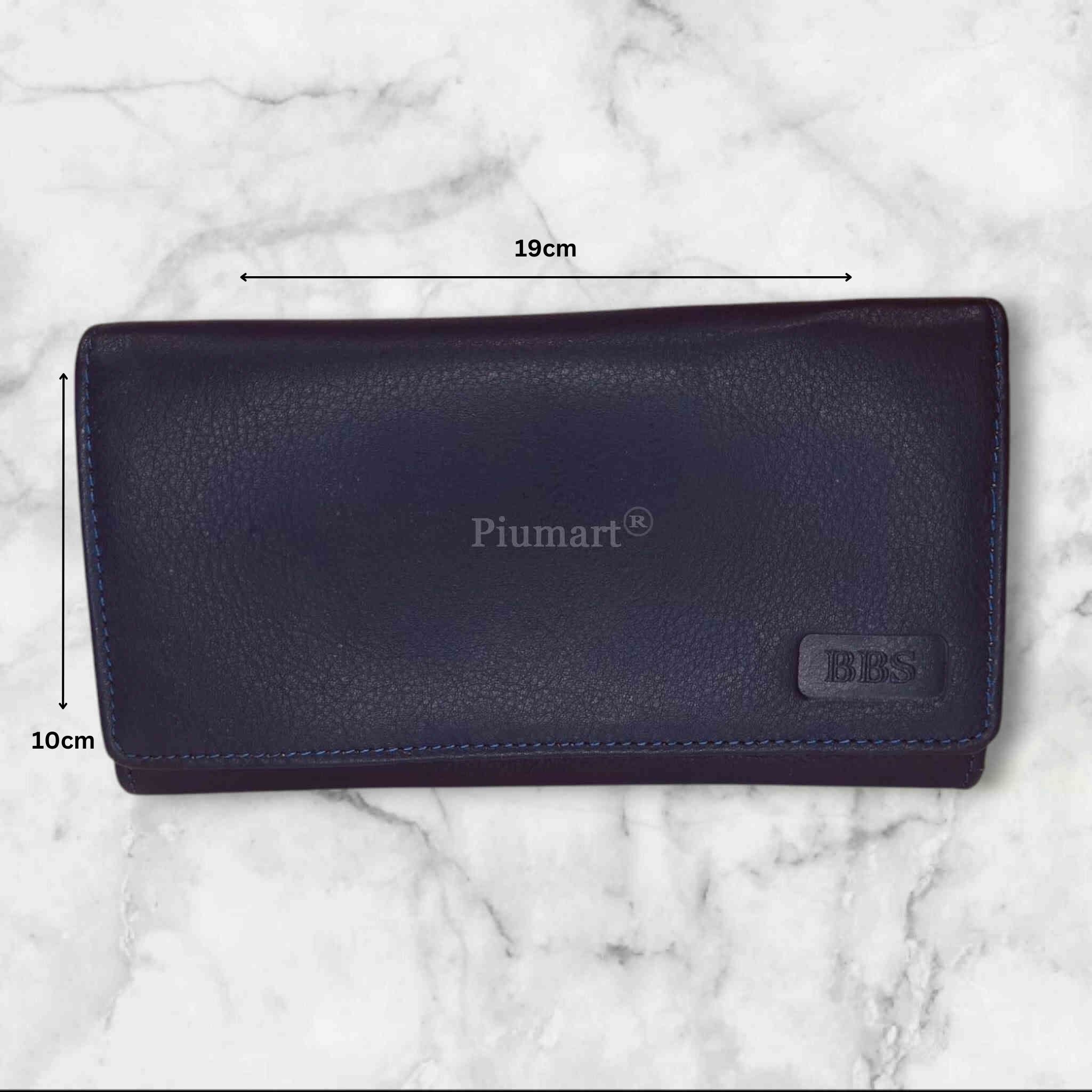 Blue Leather Hand Purse