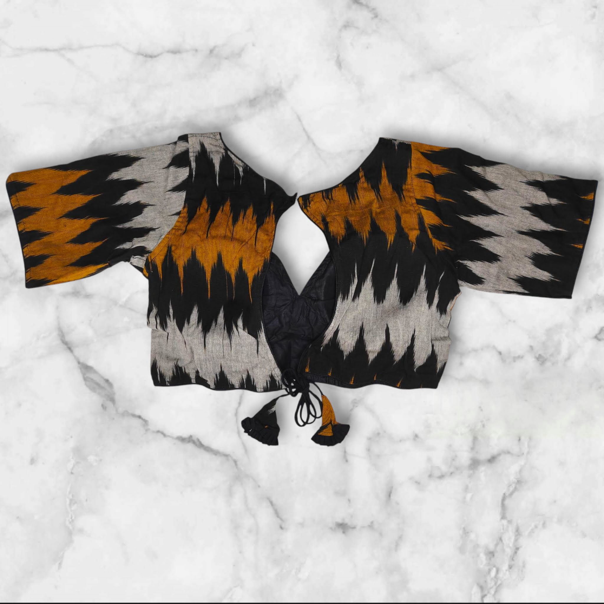 multi color ikkat cotton blouse designs
