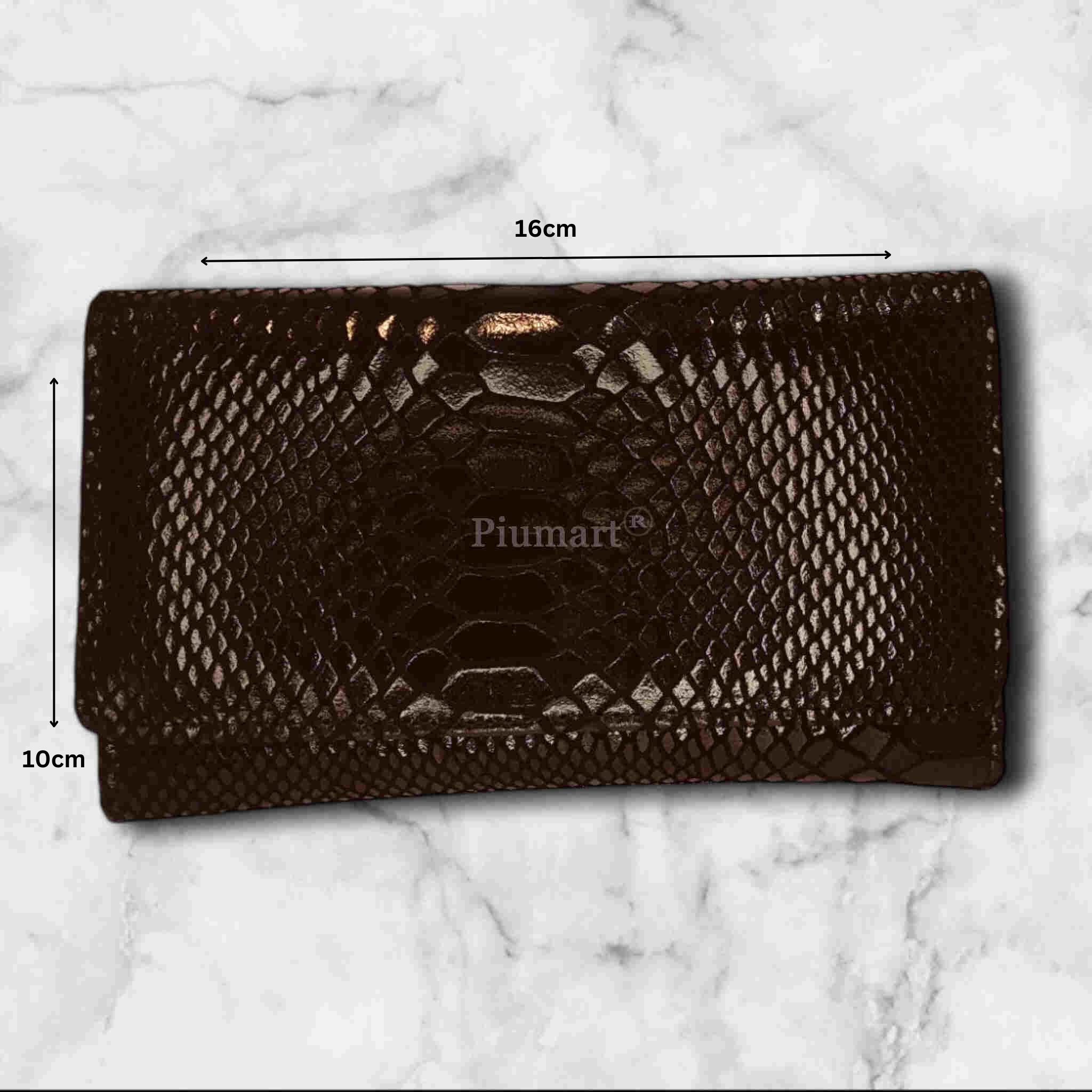 Designed Leather Black Colour Purse