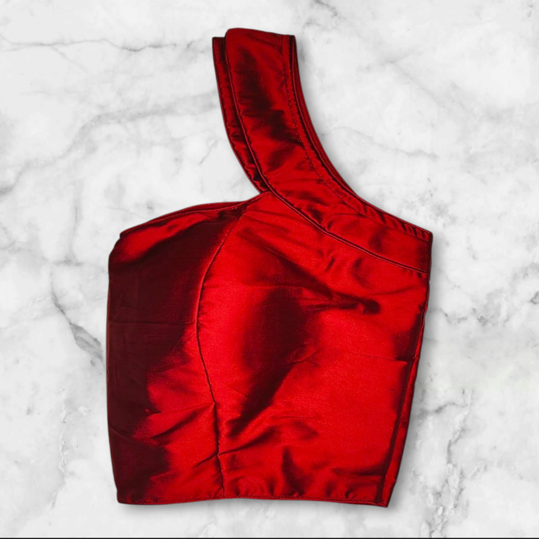 maroon sleeveless blouse design