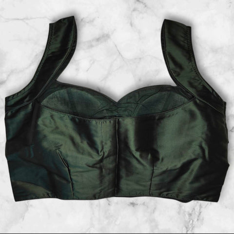 padded sleeveless blouse back side design